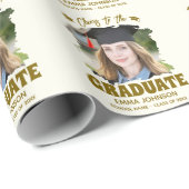 Proost op de afgestudeerde aangepaste foto naam fa cadeaupapier (Rol Hoek)