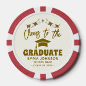 Proost op de afgestudeerde aangepaste foto naam fa poker chips (Voorkant)