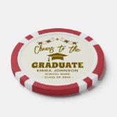 Proost op de afgestudeerde aangepaste foto naam fa poker chips (Enkel)