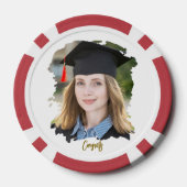 Proost op de afgestudeerde aangepaste foto naam fa poker chips (Achterkant)