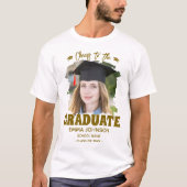 Proost op de afgestudeerde aangepaste foto naam fa t-shirt (Voorkant)