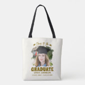 Proost op de afgestudeerde aangepaste foto naam fa tote bag (Achterkant)