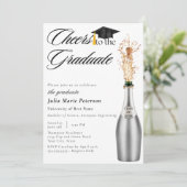 Proost op de Afgestudeerde Afstudeeraankondiging Kaart (Staand voorkant)