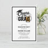 Proost op de Afstudeerder Graduation Party Invitat Kaart (Staand voorkant)