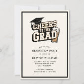 Proost op de Afstudeerder Graduation Party Invitat Kaart (Voorkant)