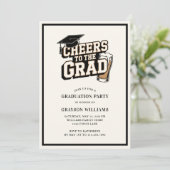 Proost op de Afstudeerder Graduation Party Invitat Kaart (Staand voorkant)