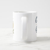 Proost op de Afstudeerders Sticker – Witte & Gele  Grote Koffiekop (Achterkant)