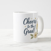 Proost op de Afstudeerders Sticker – Witte & Gele Grote Koffiekop (Voorkant rechts)