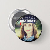 Proost op de Afstuderen Custom Photo Name Family Ronde Button 5,7 Cm (Voorkant /achterkant)