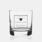 Proost op de Afstuderen Custom Whiskey Glass Whisky Glas (Voorkant)