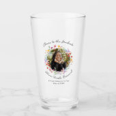 Proost op de Afstuderen Keepsake Photo Glass Cup Glas (Voorkant)