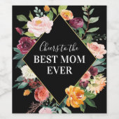 Proost op de beste Mam ooit Wijn Etiket (Enkel label)