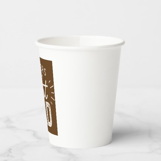 Proost op de beste vader - Vaderdag Papieren Bekers (Links)