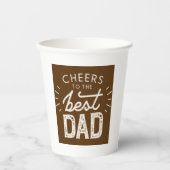 Proost op de beste vader - Vaderdag Papieren Bekers (Voorkant)