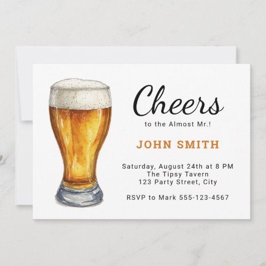 Proost op de bijna meneer! | Leuke vrijgezellenfee Kaart (Voorkant)