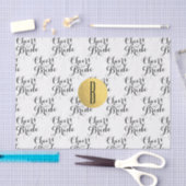 Proost op de Bruid Aangepast Monogram Bruidsdouche Tissuepapier (Craft)