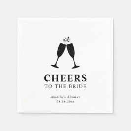 Proost op de bruid Brunch & bubbels Bruidsfeest Servet