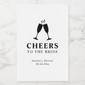 Proost op de Bruid Brunch & Bubbels Bruidsfeestje Wijn Etiket (Enkel label)