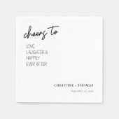 Proost op de bruid en bruidegom! Bruiloft Servet (Voorkant)