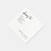 Proost op de bruid en bruidegom! Bruiloft Servet (Hoek)