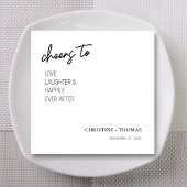 Proost op de bruid en bruidegom! Bruiloft Servet