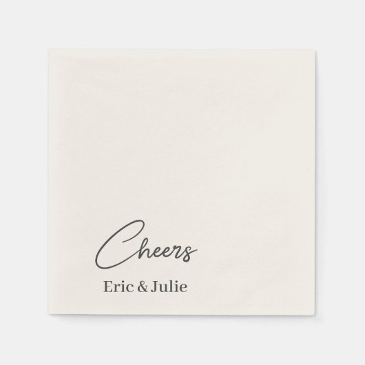 Proost op de bruid en bruidegom Cocktail Paper Ser Servet (Voorkant)