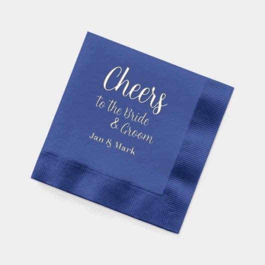 Proost op de bruid en bruidegom namen bruiloft folie servetten (Links)