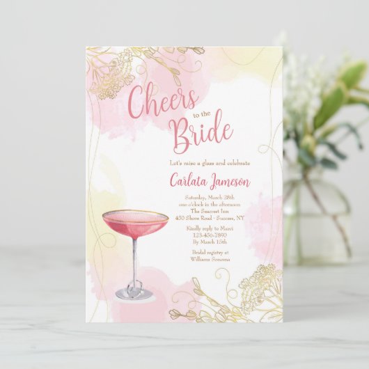 Proost op de bruid kaart (Staand voorkant)