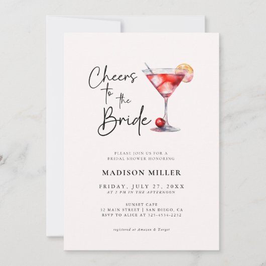 Proost op de bruid Vrijgezellenfeest minimalist Kaart (Voorkant)