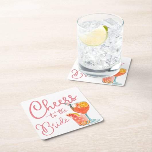 Proost op de bruidsdouche kartonnen onderzetters (Insitu)