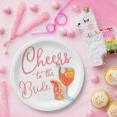 Proost op de bruidsdouche papieren bordje (Feest)