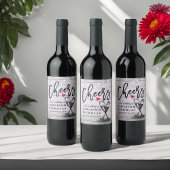 Proost op de bruiloft Mousserende wijnglazen hout Wijn Etiket