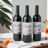 Proost op de bruiloft Mousserende wijnglazen hout Wijn Etiket