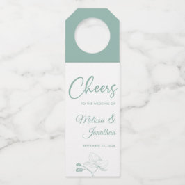 Proost op de bruiloft van de delicate orchideeën flessenhanger