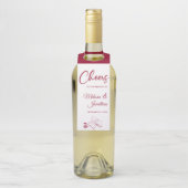 Proost op de bruiloft van de delicate orchideeën flessenhanger (Op fles)