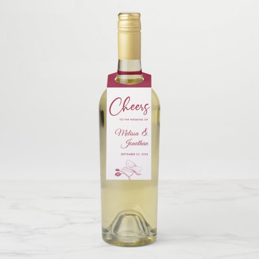 Proost op de bruiloft van de delicate orchideeën flessenhanger (Op fles)