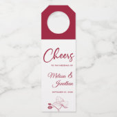 Proost op de bruiloft van de delicate orchideeën flessenhanger (Voorkant)