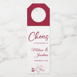 Proost op de bruiloft van de delicate orchideeën flessenhanger