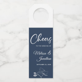 Proost op de bruiloft van de delicate orchideeën flessenhanger