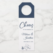 Proost op de bruiloft van de delicate orchideeën flessenhanger (Voorkant)