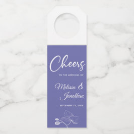 Proost op de bruiloft van de delicate orchideeën flessenhanger