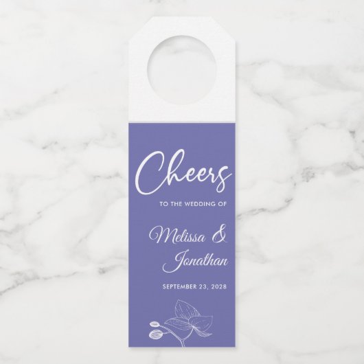 Proost op de bruiloft van de delicate orchideeën flessenhanger (Voorkant)