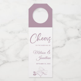 Proost op de bruiloft van de delicate orchideeën flessenhanger