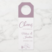 Proost op de bruiloft van de delicate orchideeën flessenhanger (Voorkant)