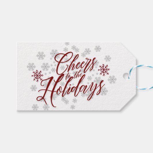 Proost op de Feestdagen - Elegant Gift Label Cadeaulabel (Voorkant (Horizontaal))