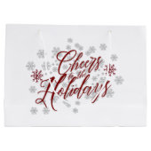 Proost op de Feestdagen - Elegant Holiday Gift Bag Groot Cadeauzakje (Achterkant)