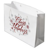 Proost op de Feestdagen - Elegant Holiday Gift Bag Groot Cadeauzakje (Achterkant Gekanteld)