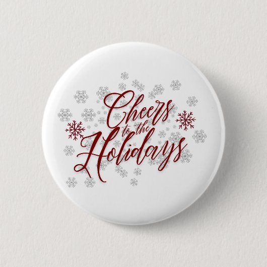 Proost op de Feestdagen - Elegante feestelijke But Ronde Button 5,7 Cm (Voorkant)