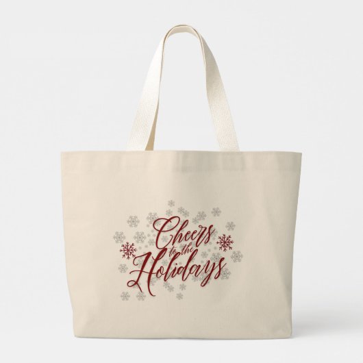 Proost op de Feestdagen - Elegante vakantie Canvas Grote Tote Bag (Achterkant)