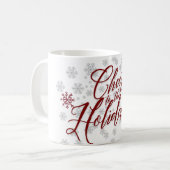 Proost op de Feestdagen - Elegante vakantie Mok (Voorkant links)